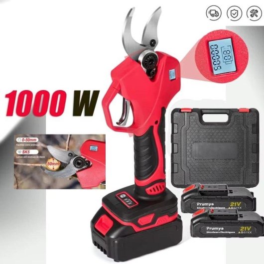 Tijeras de podar eléctricas Autrucker 1000W 21V 50mm inalámbricas