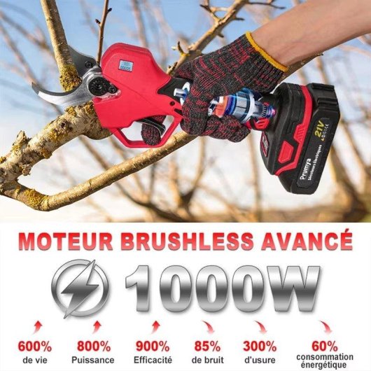 Tijeras de podar eléctricas Autrucker 1000W 21V 50mm inalámbricas