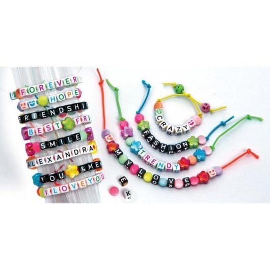Kit Pulsera Messaggio Clementoni Crazy Chic Perle Cordone Elastico