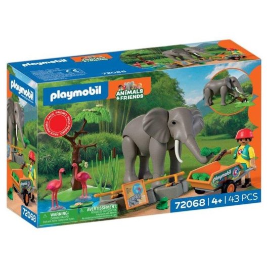 PLAYMOBIL Spielset 72068 Elefanten und Tierpfleger 43 Teile