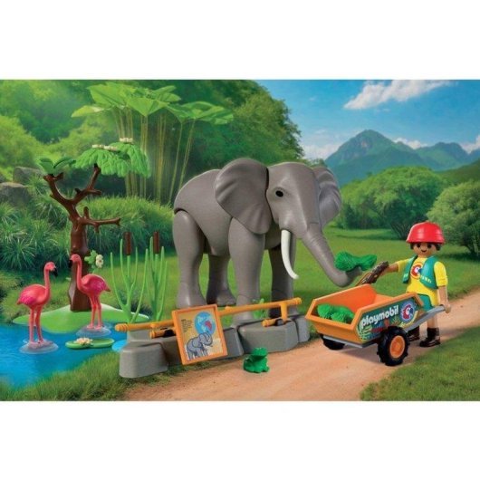 PLAYMOBIL Spielset 72068 Elefanten und Tierpfleger 43 Teile