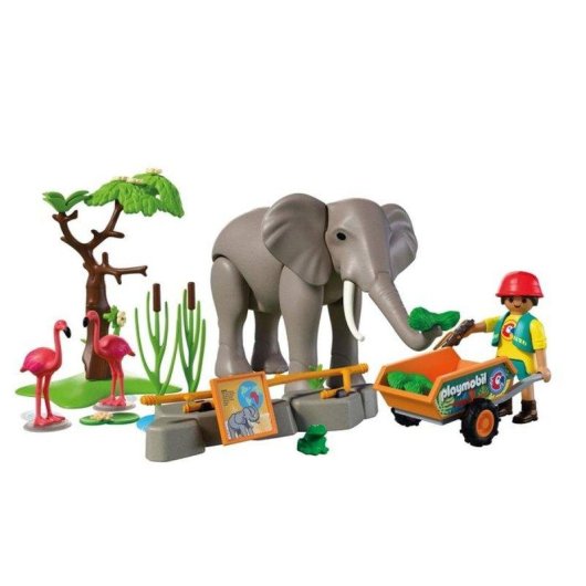 PLAYMOBIL Spielset 72068 Elefanten und Tierpfleger 43 Teile