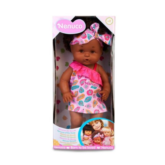 Bambola Interattiva Nenuco Afro Style 35 cm, Capelli Ricci Marroni
