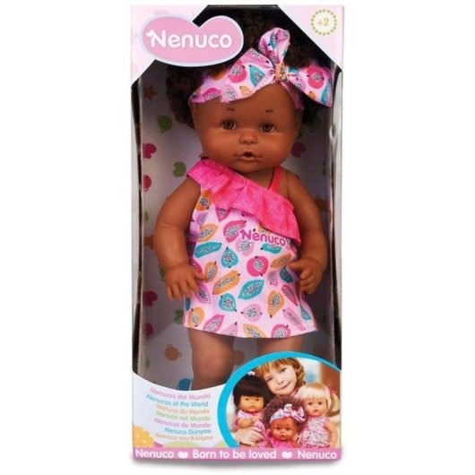 Bambola Interattiva Nenuco Afro Style 35 cm, Capelli Ricci Marroni