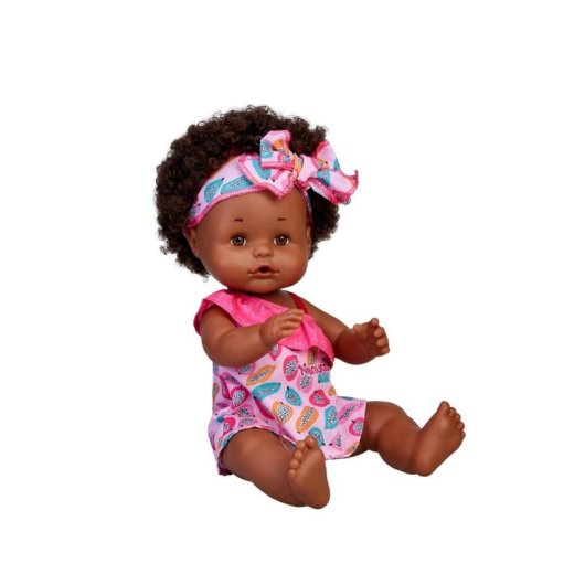 Bambola Interattiva Nenuco Afro Style 35 cm, Capelli Ricci Marroni