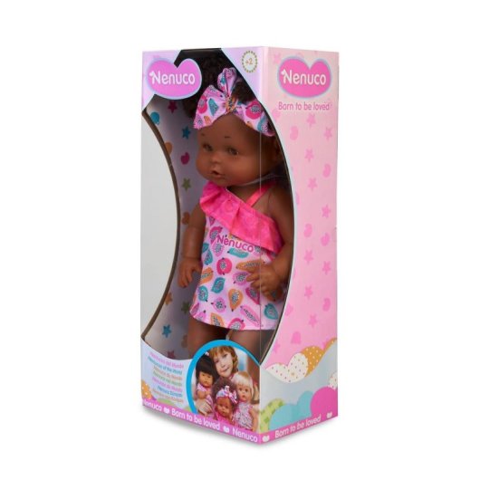 Bambola Interattiva Nenuco Afro Style 35 cm, Capelli Ricci Marroni