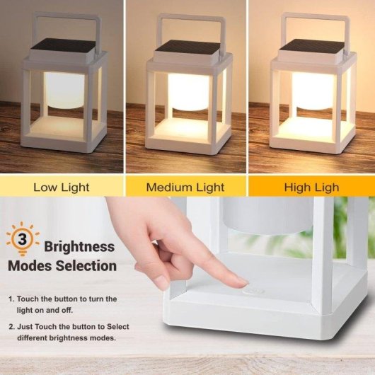 Lámpara Solar LED Autrucker 3 Brillos Impermeable Colgante Patio Camping