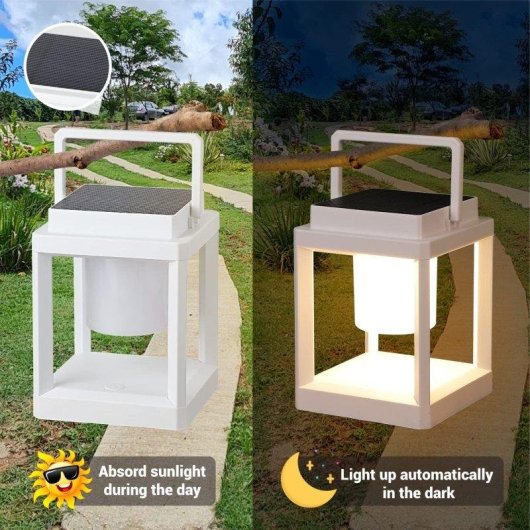 Lámpara Solar LED Autrucker 3 Brillos Impermeable Colgante Patio Camping