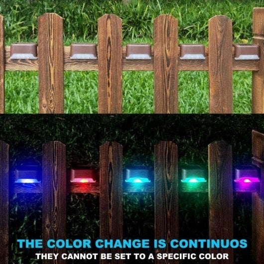 Luz solar RGB Autrucker para escalones 4 unidades impermeable automática