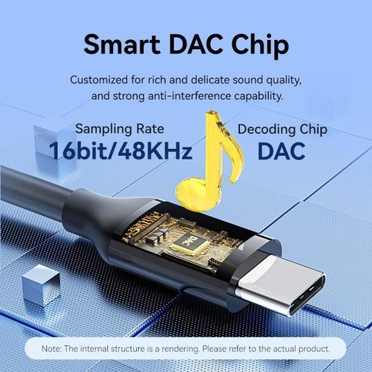 Cavo Audio USB-C a Jack 3,5 mm Vention BIF Nero 1m