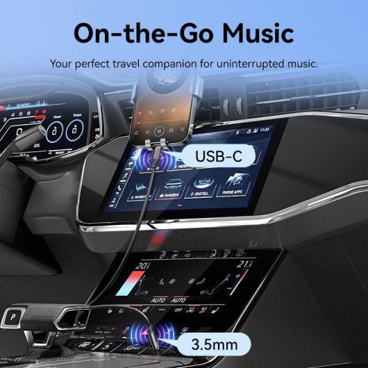 Cavo Audio USB-C a Jack 3,5 mm Vention BIF Nero 1m
