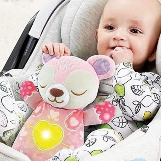 VTech Ursinho Luz Dormi Cor de Rosa Peluche 3-em-1 com Luz Noturna