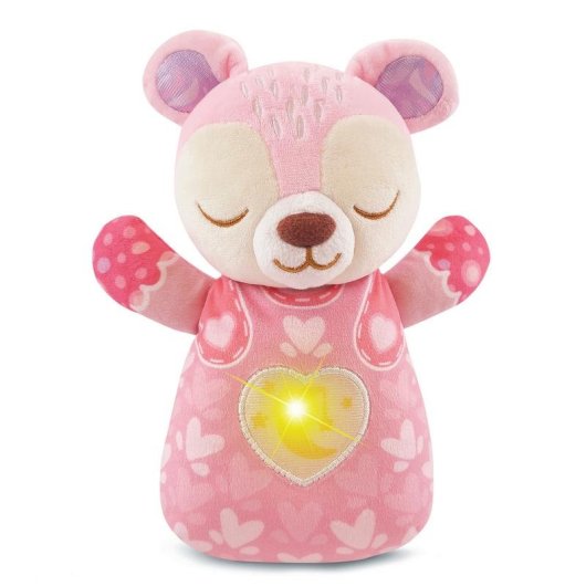 VTech Ursinho Luz Dormi Cor de Rosa Peluche 3-em-1 com Luz Noturna
