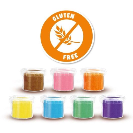 Pasta per Modellare SES Creative Ecologica Gigante 7x90g Multicolore con Utensili