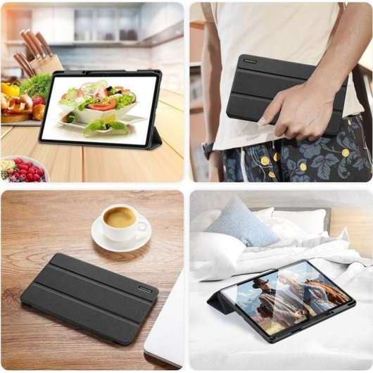 Custodia con Coperchio Dux Ducis Domo per Samsung Galaxy Tab S7 FE 12.4" Nero