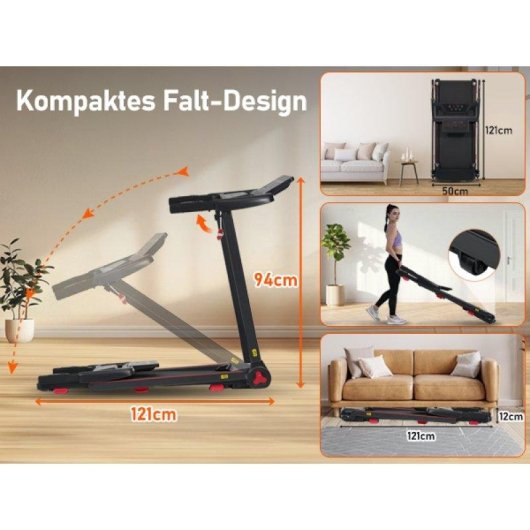 Laufband elektrisch klappbar Rolipo 3.0HP 14km/h Steigung 8%