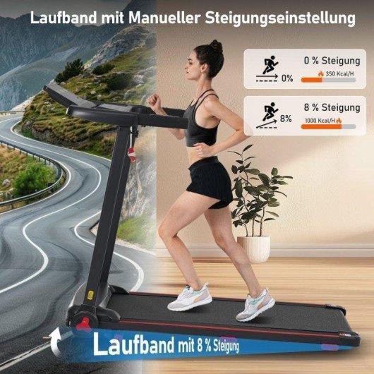 Rolipo Elektrische Loopband 3,0 HP 14 km/h Opvouwbaar