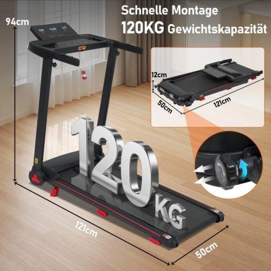 Rolipo Elektrische Loopband 3,0 HP 14 km/h Opvouwbaar
