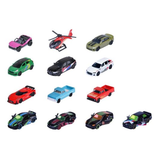 Set Majorette Neon Racer 13 Veicoli 1/64 Graffiti Neon