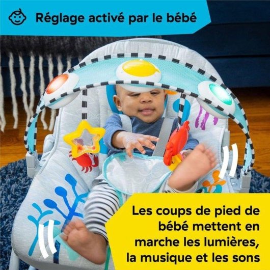 Hamaca convertible Baby Einstein Octopus Ocean Explorer con música y luces