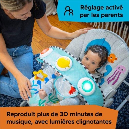 Hamaca convertible Baby Einstein Octopus Ocean Explorer con música y luces