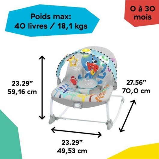 Hamaca convertible Baby Einstein Octopus Ocean Explorer con música y luces