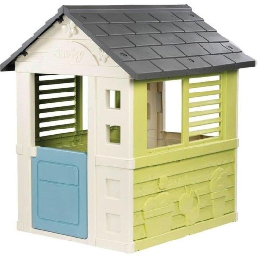 Caseta de juegos infantil Smoby Jolie Maison exterior plástico reciclado protección UV