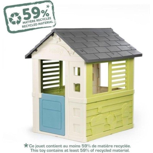 Caseta de juegos infantil Smoby Jolie Maison exterior plástico reciclado protección UV
