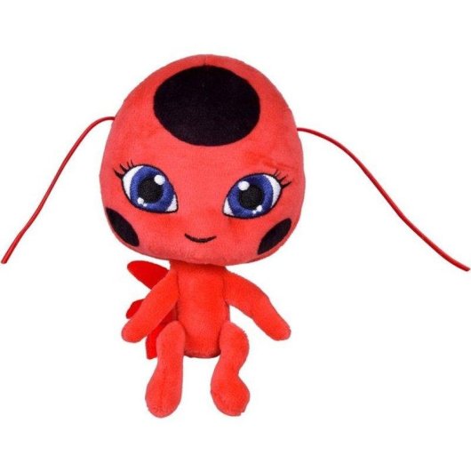 Peluche Bandai Tikki Miraculous 15cm Kwami Criação Olhos Azules Bordados