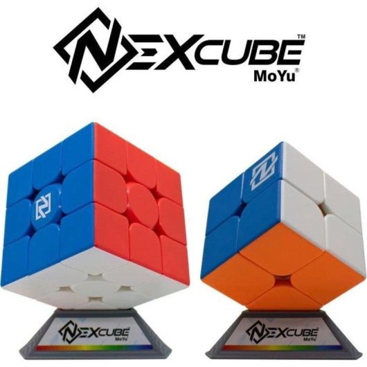 Pack Cubo Speed NexCube Classic 3x3 y 2x2 Magnético Ajustable Multicolor