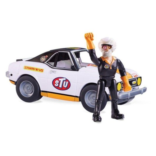 Bandai Stuntman Stu Crash Racing Car COSS8200 Spielset mit artikulierter Figur