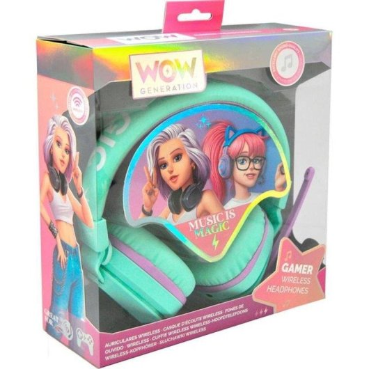 Casque Kids Licensing Wow Generation Bluetooth sans fil, micro, ajustable, rose