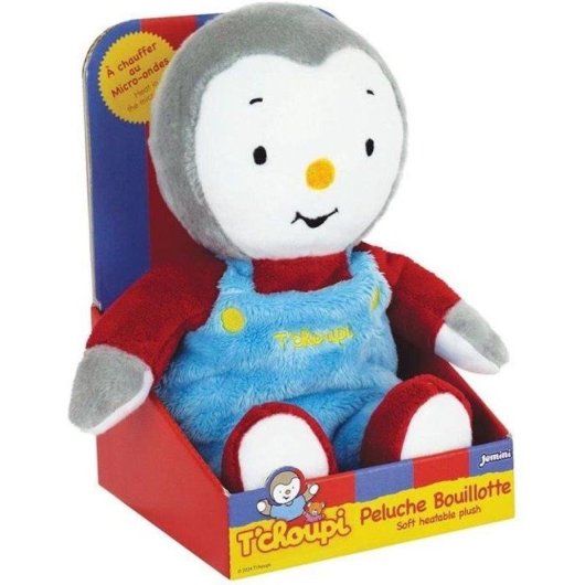 Peluche Bouillotte T'choupi Jemini 21 cm Micro-ondas