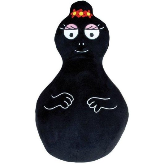 2er Pack Kissen Pelz Jemini Barbapapa und Barbamama 40 cm Birnenform