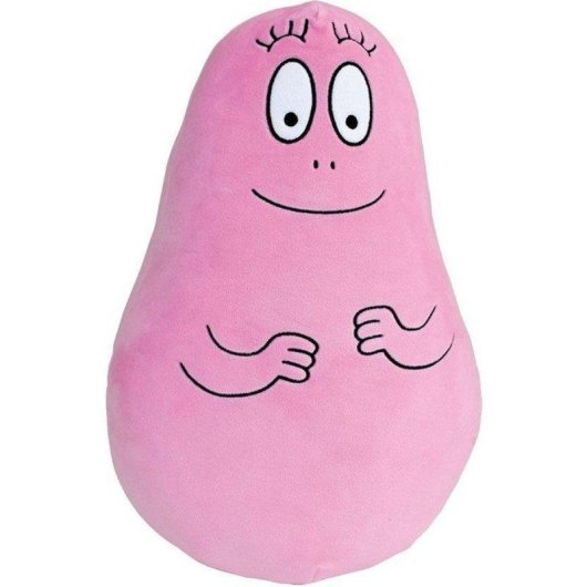 2er Pack Kissen Pelz Jemini Barbapapa und Barbamama 40 cm Birnenform