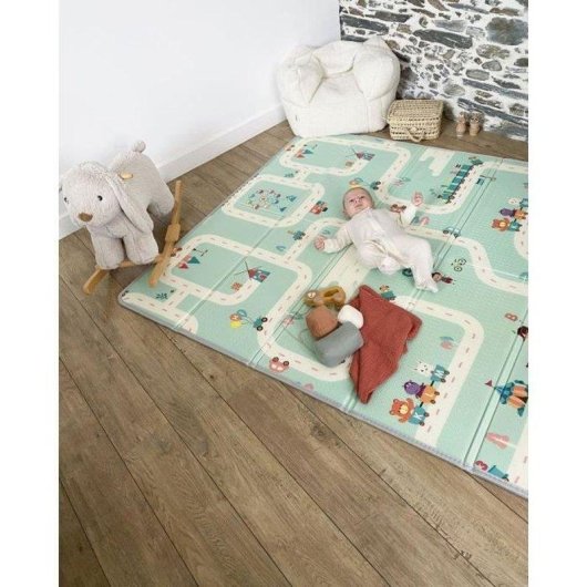 Tineo Tappeto Gioco Reversibile XXL Schiuma XPE 150x180 cm Impermeabile Lavabile