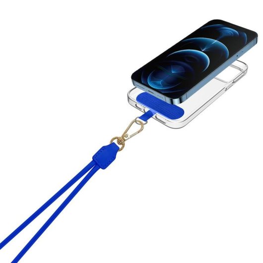Correa para el cuello Celly para smartphones Azul Cuero PU 1,4 m