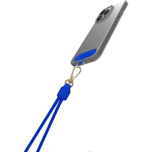 Correa para el cuello Celly para smartphones Azul Cuero PU 1,4 m