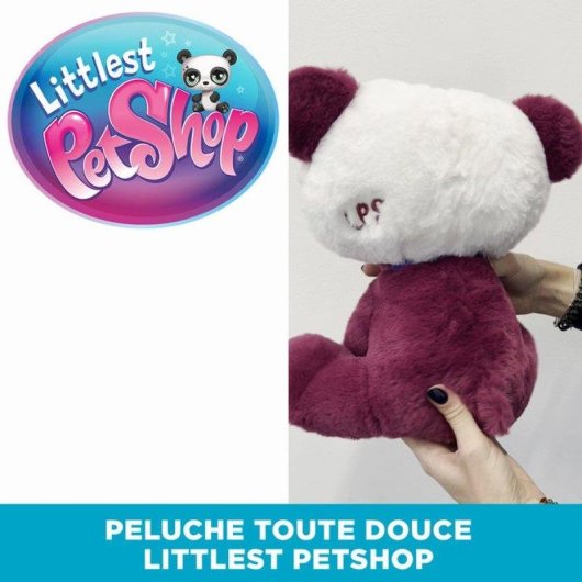 Bandai Littlest Pet Shop Plüschhund Panda 25 cm Sitzend Mehrfarbig
