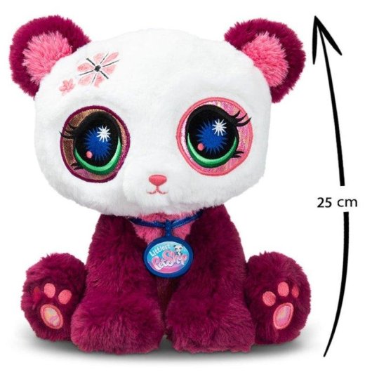 Bandai Littlest Pet Shop Plüschhund Panda 25 cm Sitzend Mehrfarbig
