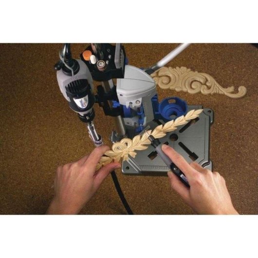 Dremel 220 Workstation Bohrstütze Stahl Winkelverstellung 15° Vertikal Horizontal
