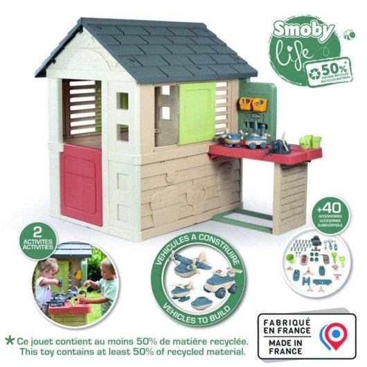 Casa Gioco Smoby Life Nature 2 in 1 con Laboratorio e 39 Accessori