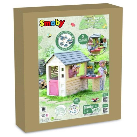Casa Gioco Smoby Life Nature 2 in 1 con Laboratorio e 39 Accessori