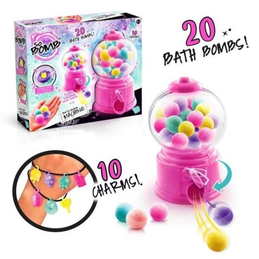 Bath Bomb Spender Canal Toys So Bomb mit 20 Mini Bomben und 10 Charms