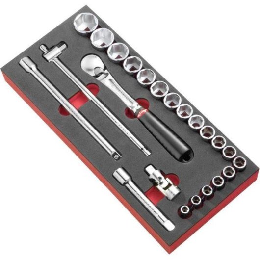 Facom MODM.S1APB Schaummodul Ratschenkasten 1/2" & Stecknüsse 6-Kant