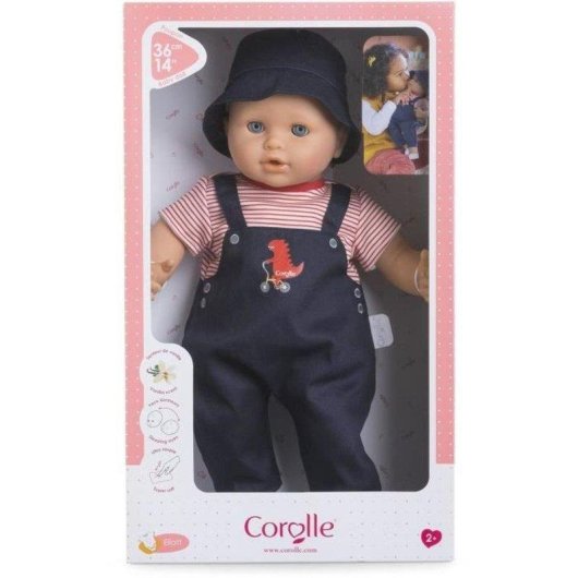 Bambole Bambola Corolle Mon Grand Poupon Eliott 36 cm Corpo Morbido