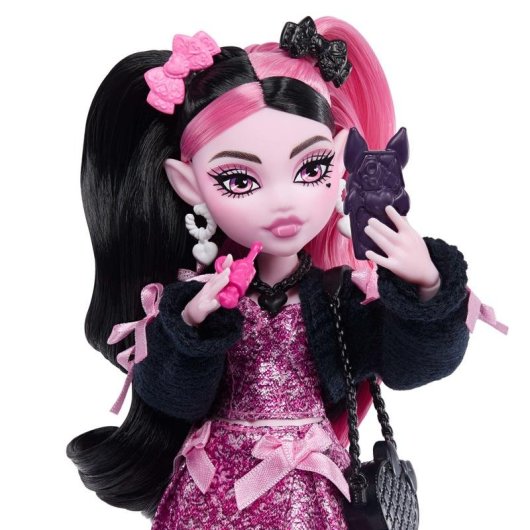 Poupée Monster High Draculaura 28,6 cm avec Mascotte et 7 Accessoires