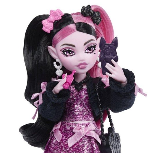 Poupée Monster High Draculaura 28,6 cm avec Mascotte et 7 Accessoires