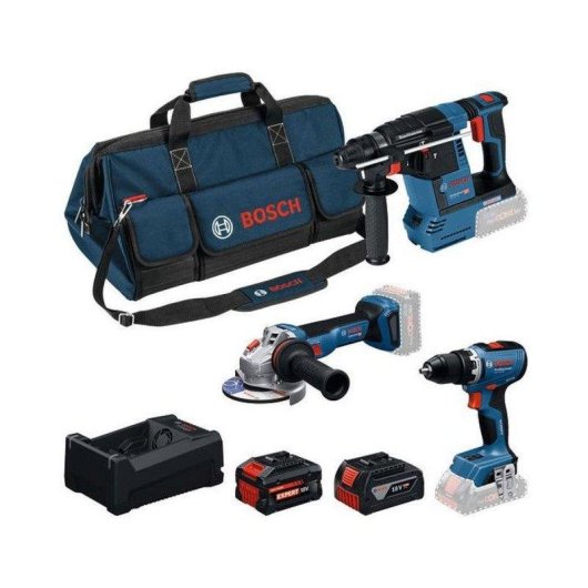 Pack combinado herramientas Bosch Professional 18V SDS-Plus 2 baterías