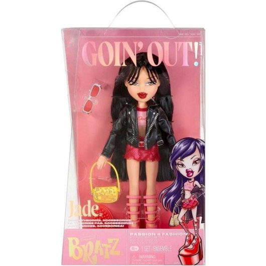 Gelenkige Bratz Goin' Out Jade Puppe 29,8 cm mit Kleidung und Accessoires